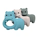 hippo shaped natural latex teether toy